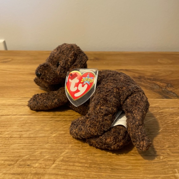 Ty Beanie Babies Fetcher Dog Brown Super Soft 2000 – New Tag Protector VINTAGE - Picture 9 of 9